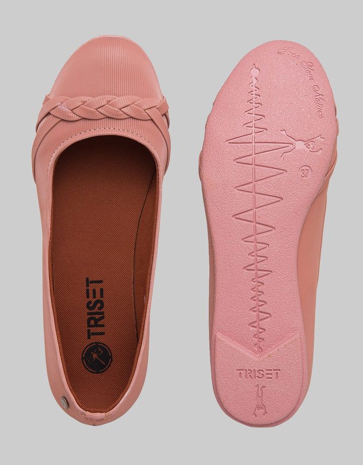 Triset Braid Round Toe Ballerina Flats
