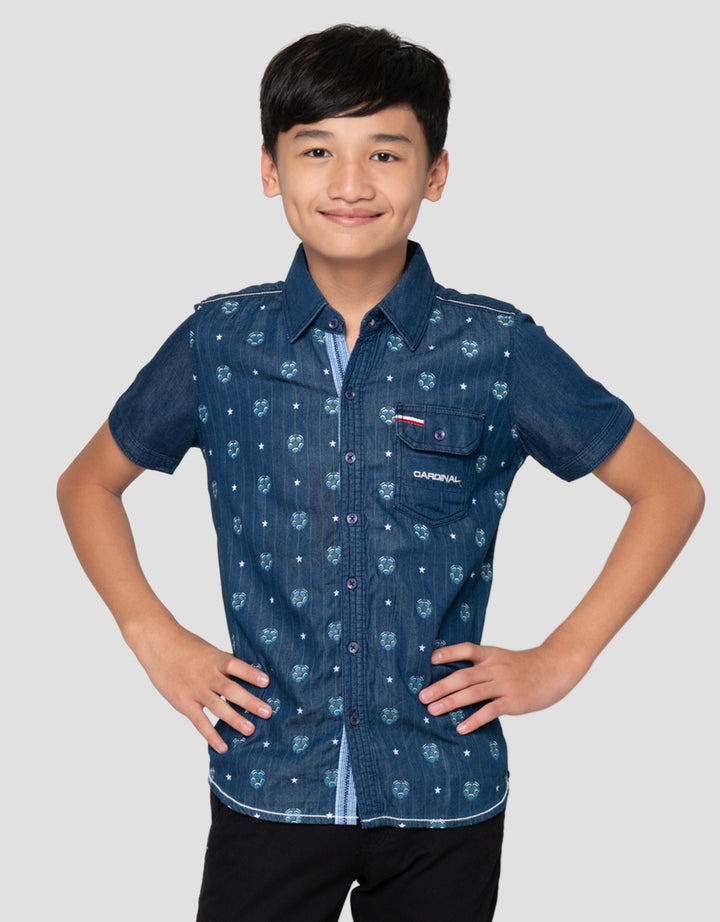 Cardinal Kids Boy Full Print Ball Kemeja Anak Laki-Laki