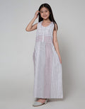 Nevada Short Sleeve Midi Dress Sleeveless Maxi Hoodie Stripe