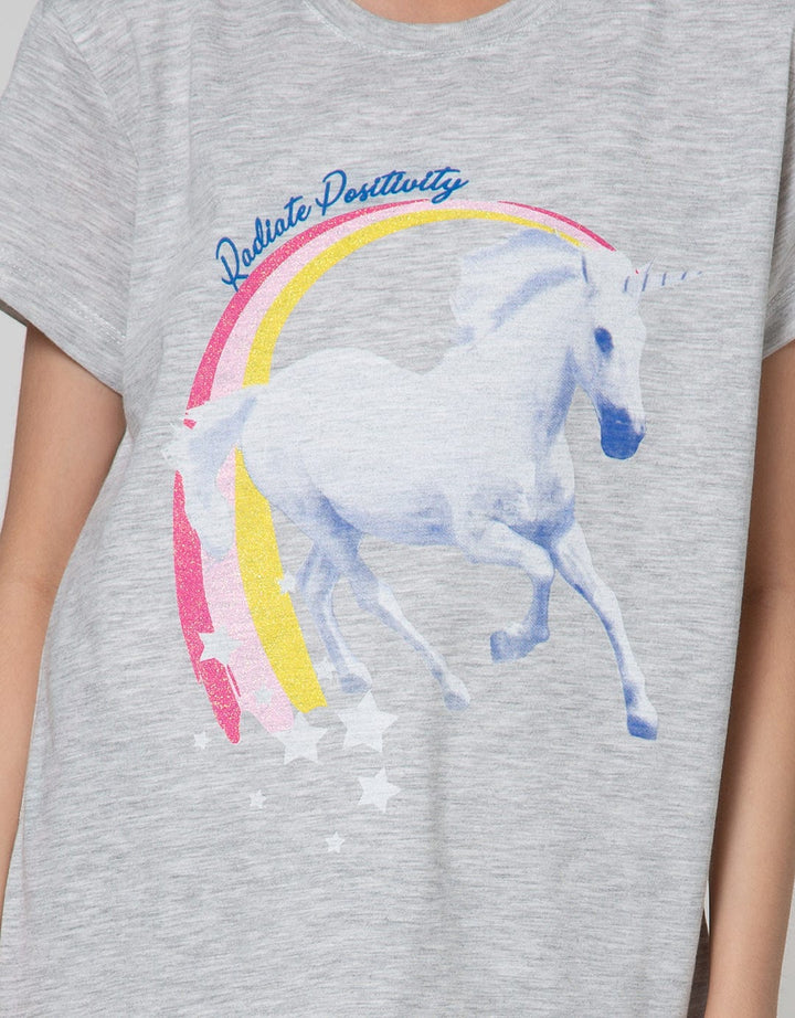 Aero Short Sleeve T-Shirt Basic Top Unicorn Fly