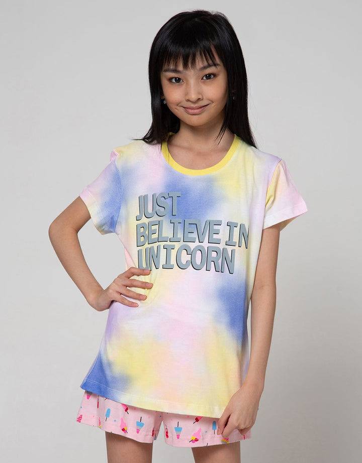 Aero Short Sleeve T-Shirt Basic Top Believe Unicorn