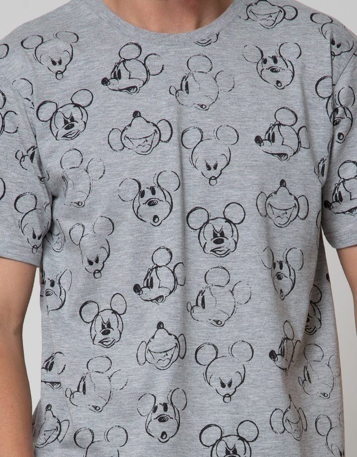 Disney Pattern Mickey Fullprint Short Sleeve T-Shirt
