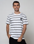 Disney Stripe Mickey Head Short Sleeve T-Shirt