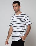 Disney Stripe Mickey Head Short Sleeve T-Shirt