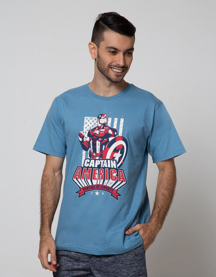 Marvel Transformers Avenger Captain America  Short Sleeve T-Shirt