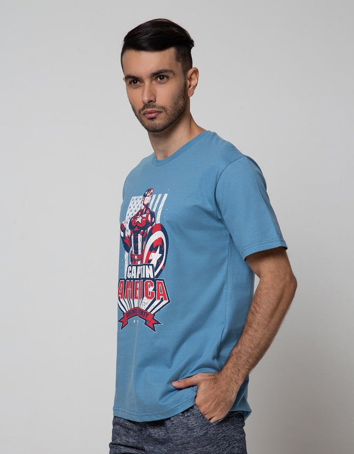 Marvel Transformers Avenger Captain America  Short Sleeve T-Shirt