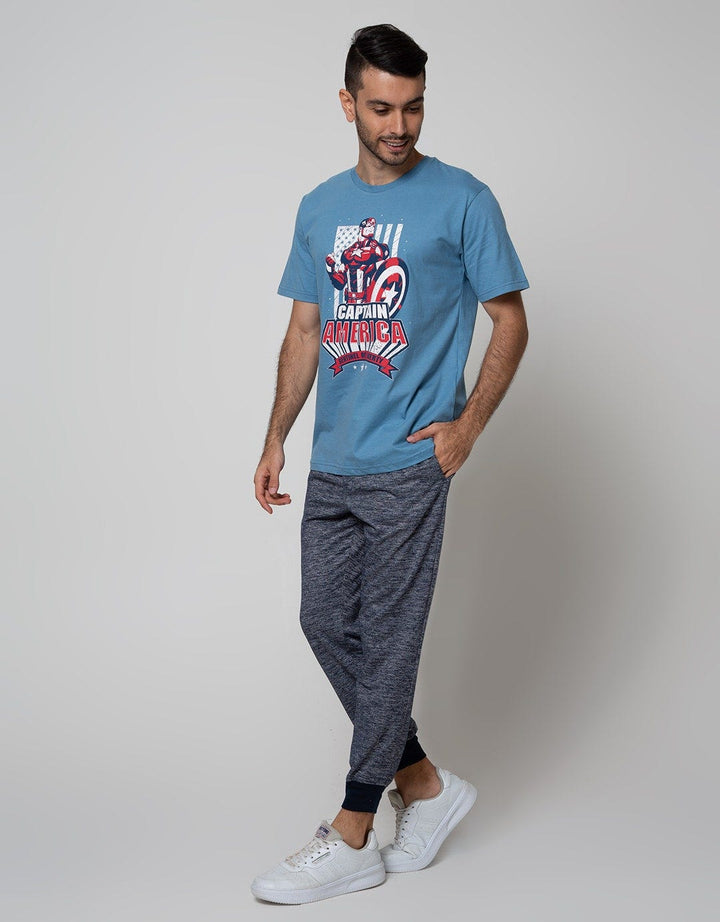 Marvel Transformers Avenger Captain America  Short Sleeve T-Shirt