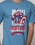 Marvel Transformers Avenger Captain America  Short Sleeve T-Shirt