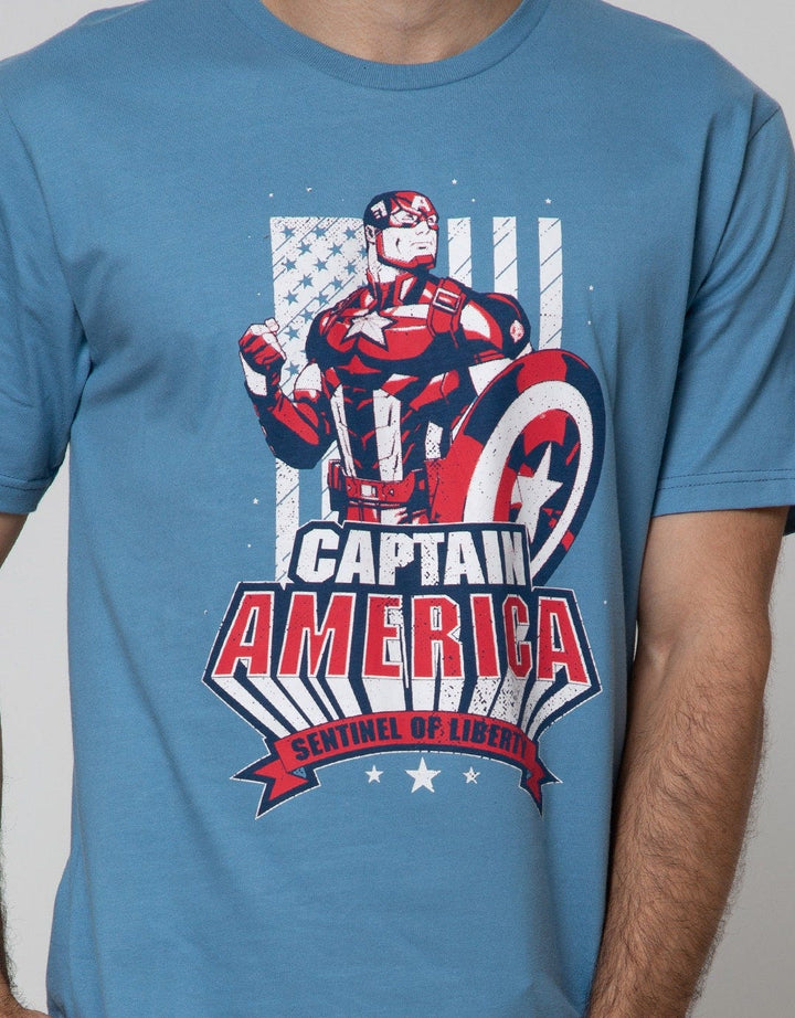 Marvel Transformers Avenger Captain America  Short Sleeve T-Shirt