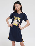 Nevada Bear Print Midi Dress Anak Perempuan