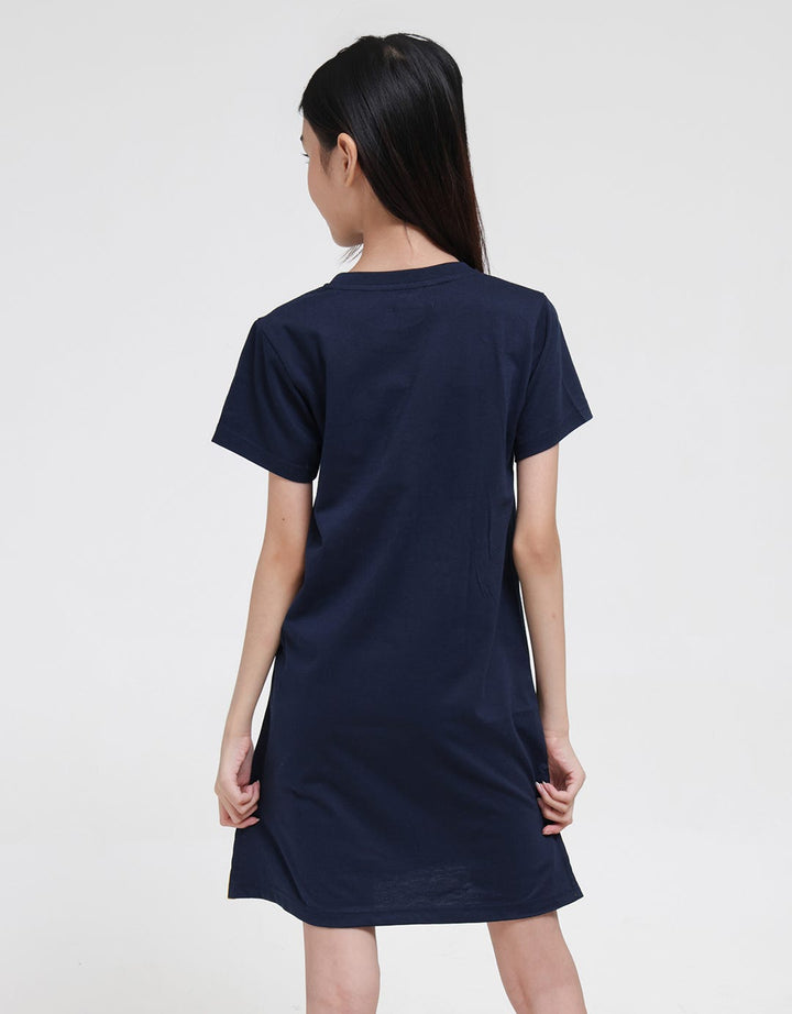 Nevada Bear Print Midi Dress Anak Perempuan