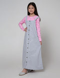 Nevada Long Sleeve Midi Dress Woven Overall Inner