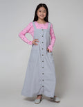 Nevada Long Sleeve Midi Dress Woven Overall Inner