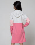Nevada Long Sleeve Midi Dress Hoodie Cut N Sewn Print Glitter