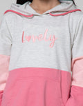 Nevada Long Sleeve Midi Dress Hoodie Cut N Sewn Print Glitter