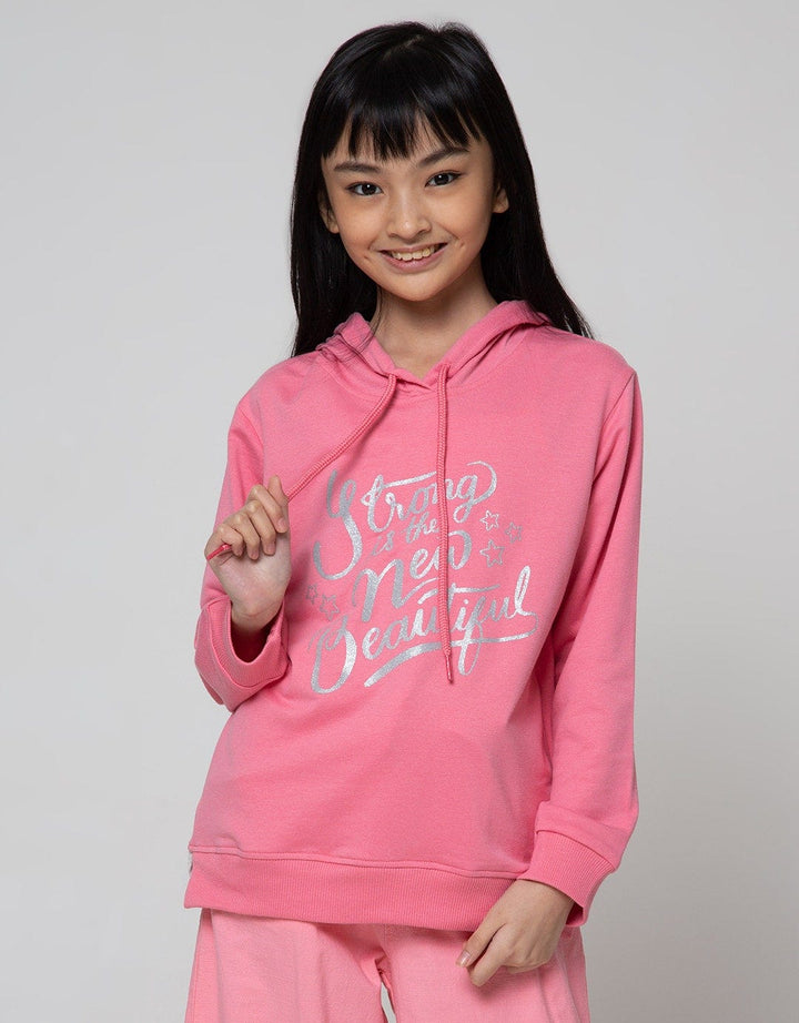 Nevada Sweatshirt Hoodie Comb Woven Print Glitter