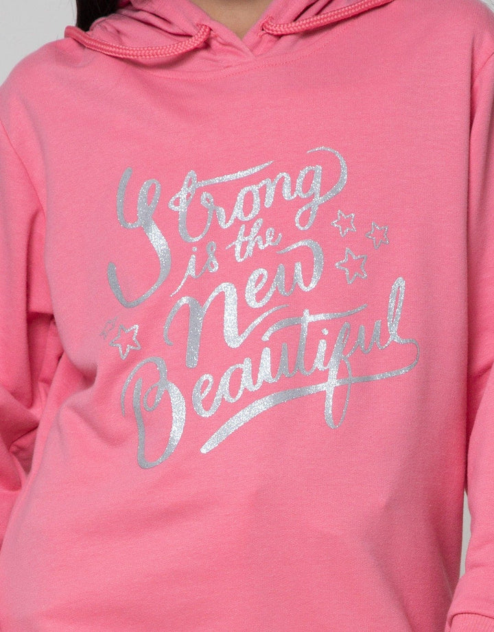 Nevada Sweatshirt Hoodie Comb Woven Print Glitter