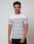 Cardinal Jeans T-Shirt Oblong Short Sleeve Stripes