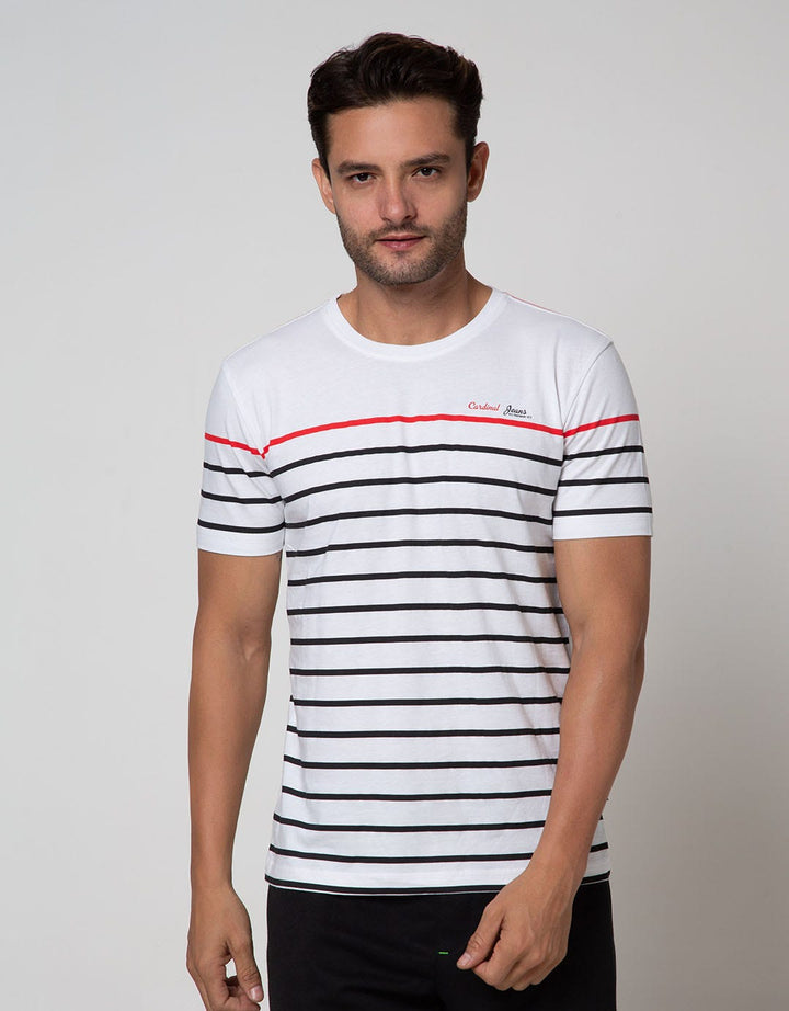Cardinal Jeans T-Shirt Oblong Short Sleeve Stripes