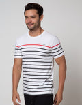 Cardinal Jeans T-Shirt Oblong Short Sleeve Stripes