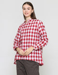 Cardinal Girl Asymmetric Button Down Women's Shirt