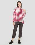 Cardinal Girl Asymmetric Button Down Women's Shirt