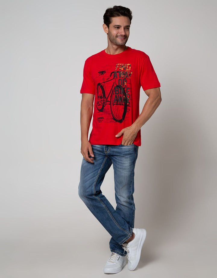 Cardinal Jeans Bike Short Sleeve T-Shirt