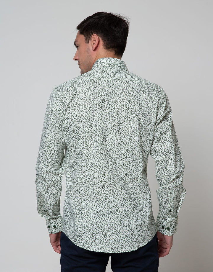 Cole Long Sleeve Shirt Print Slim