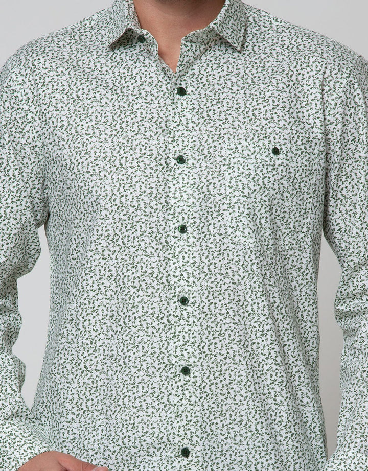Cole Long Sleeve Shirt Print Slim