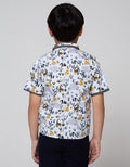 Little M Short Sleeve Shirt Safari Print
