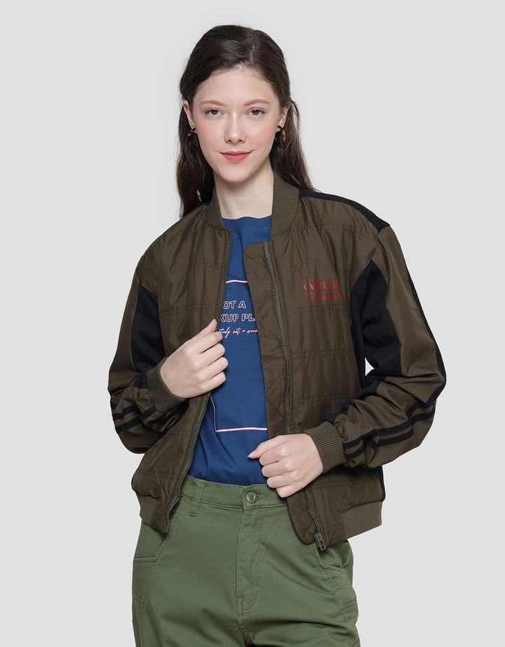 Cardinal Girl Two Tone Color Jaket Wanita