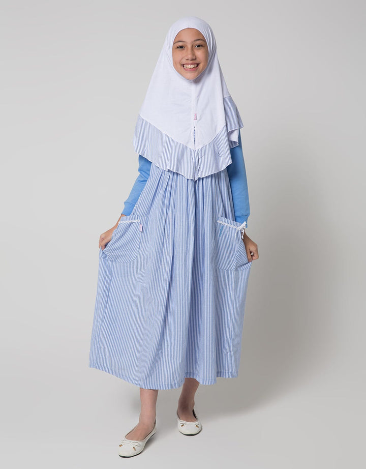 Cardinal Kids Girl Dress Muslim Children Girls Print Stripes