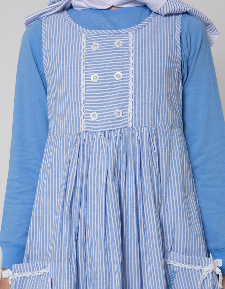 Cardinal Kids Girl Dress Muslim Children Girls Print Stripes