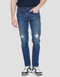 Nevada Ripped Slim Denim Celana Pria