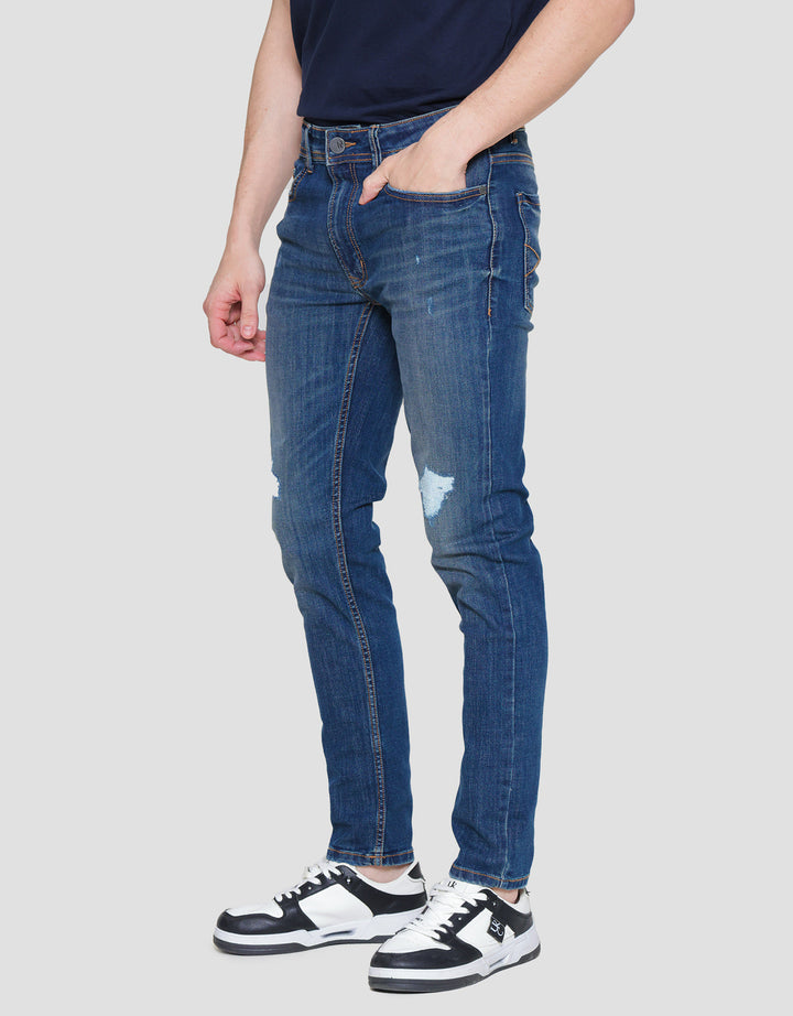 Nevada Ripped Slim Denim Celana Pria
