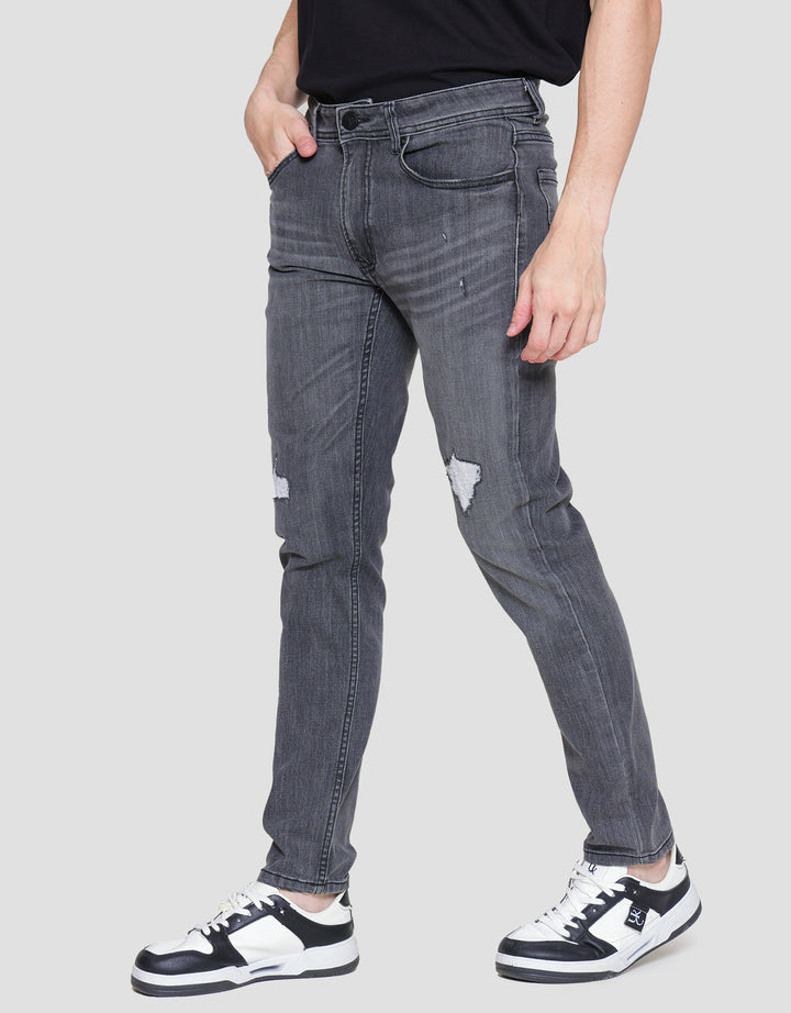 Nevada Ripped Slim Denim Celana Pria