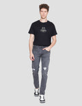 Nevada Ripped Slim Denim Celana Pria
