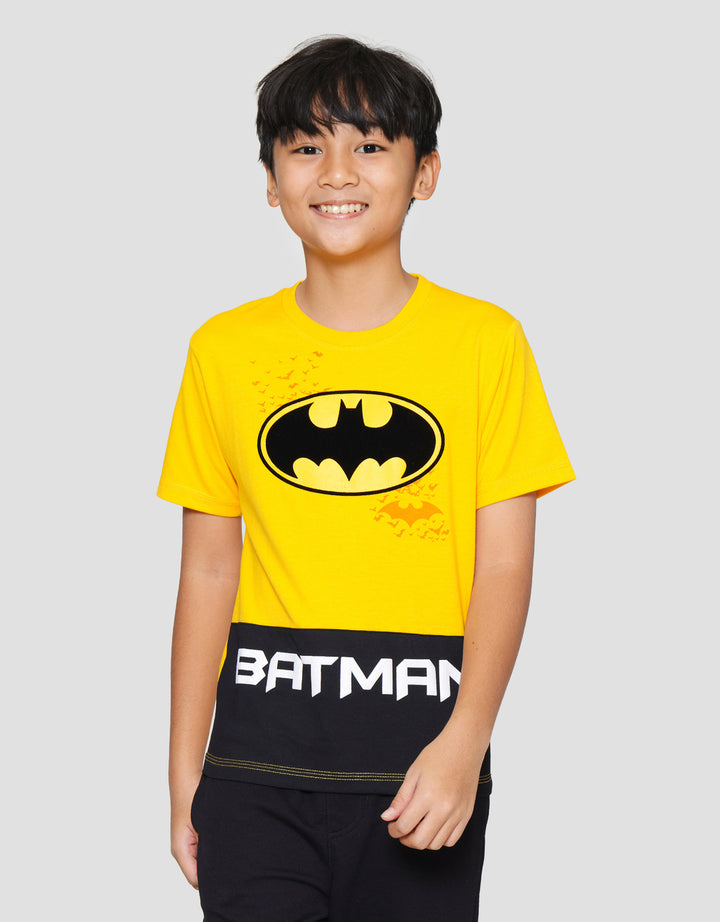 Character Batman Logo Cut Sew Boys T-Shirt