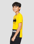 Character Batman Logo Cut Sew Kaos Anak Laki-Laki