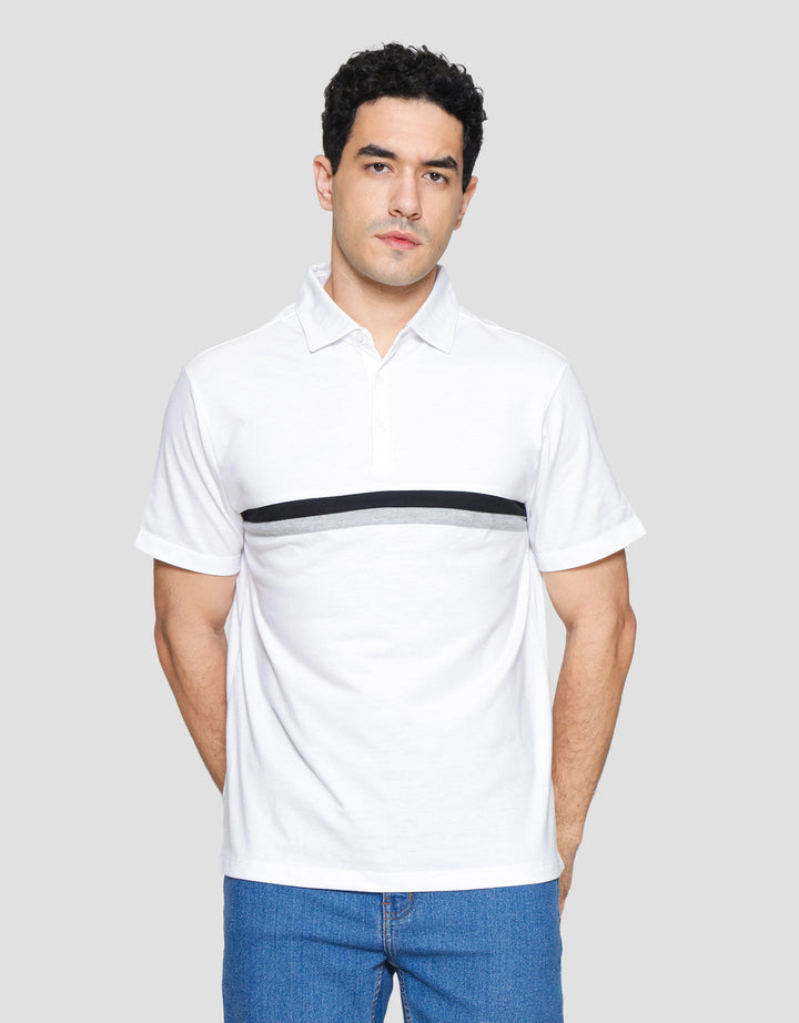 Cole Stripes Cut&Sewn Kaos Polo Pria