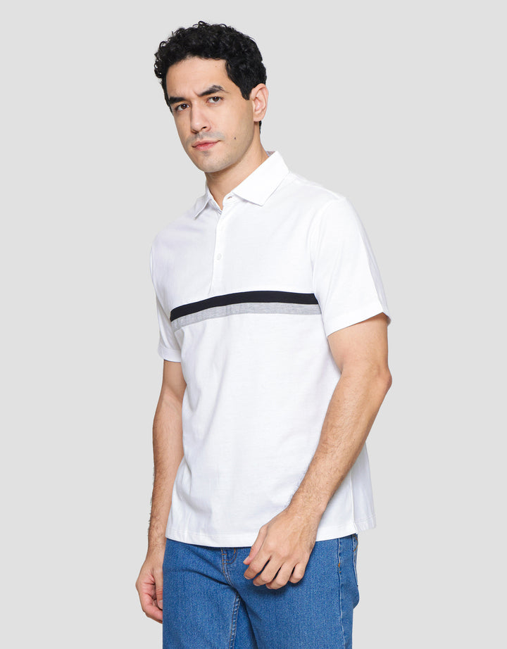 Cole Stripes Cut&Sewn Kaos Polo Pria