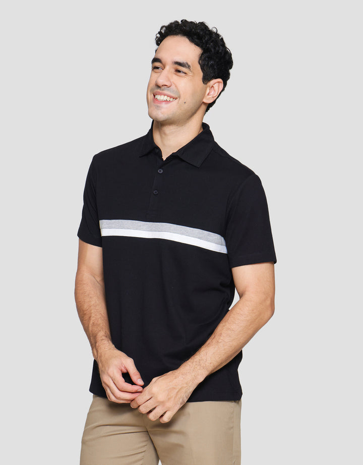 Cole Stripes Cut&Sewn Kaos Polo Pria