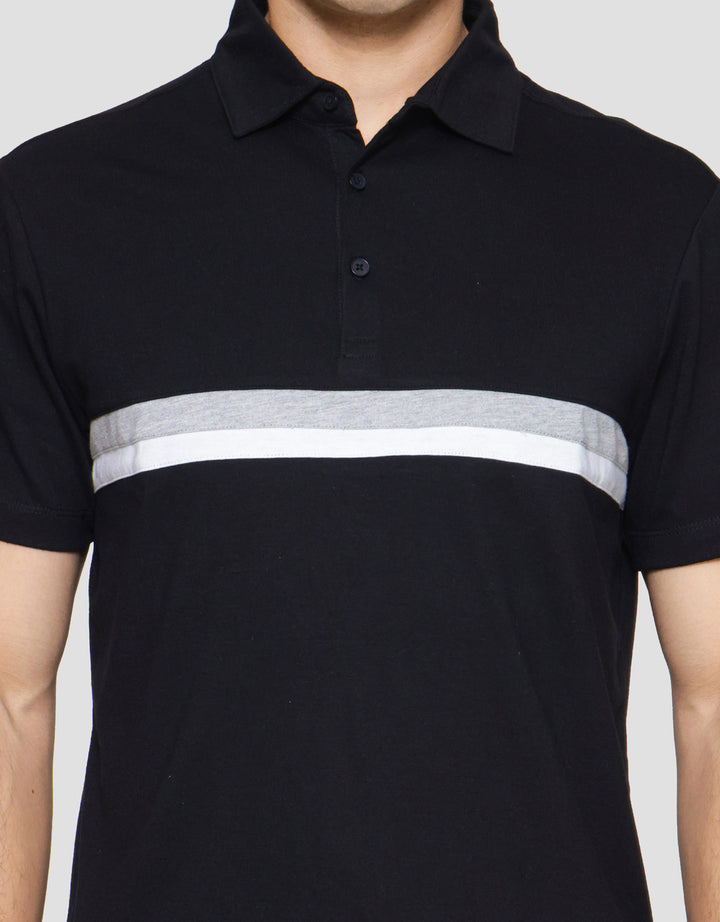 Cole Stripes Cut&Sewn Kaos Polo Pria