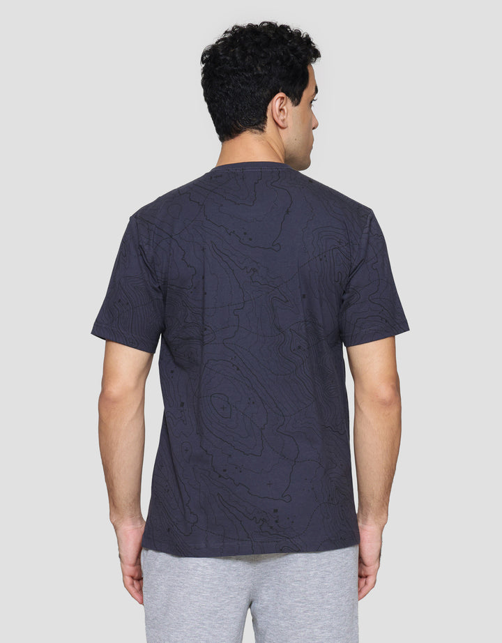 T Zone Full Print Theme Geographic Mark Kaos Lengan Pendek Pria