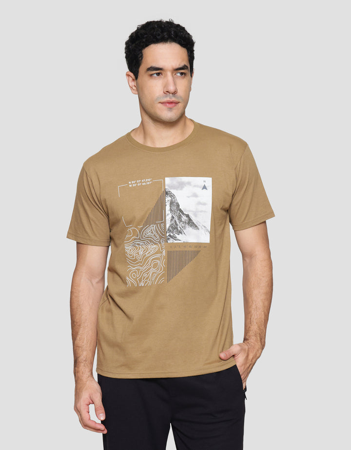 T Zone Photoprint Theme Holiday Outing Print Kaos Lengan Pendek Pria