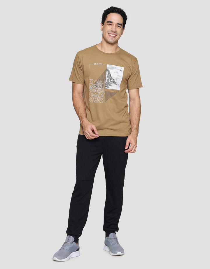 T Zone Photoprint Theme Holiday Outing Print Kaos Lengan Pendek Pria