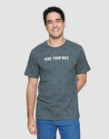 T Zone Print Theme Bicycle Ride Print Kaos Lengan Pendek Pria