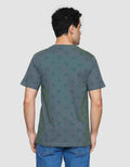 T Zone Print Theme Bicycle Ride Print Kaos Lengan Pendek Pria