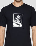 T Zone Print Wording Downhill Kaos Lengan Pendek Pria