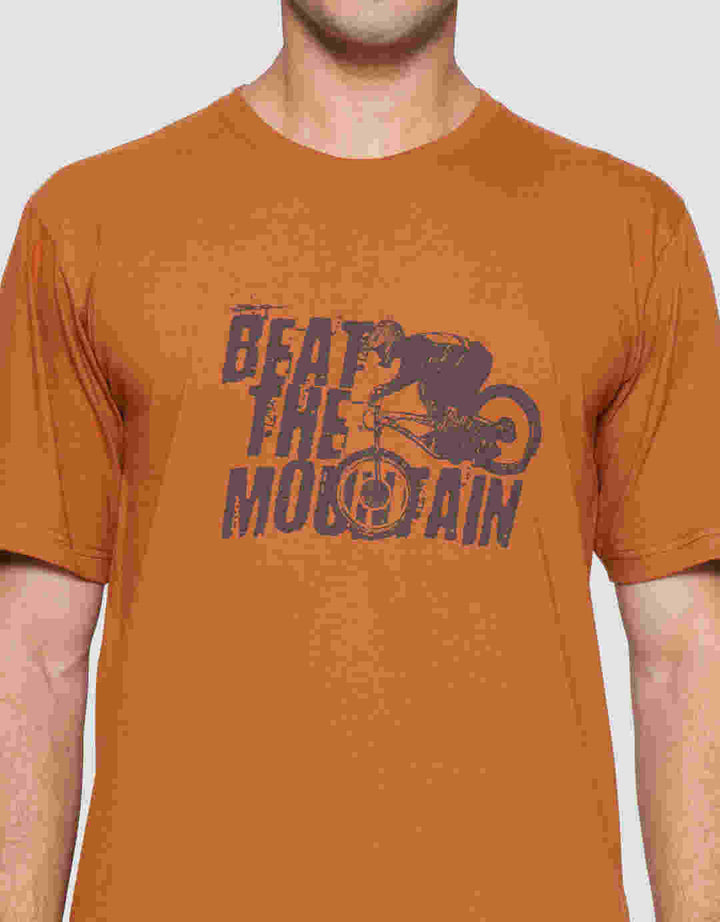 T Zone Print Beat The Mountain Kaos Lengan Pendek Pria
